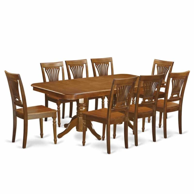 9 Pcformal Dining Room Set Dining Table And 8 Dining Chairs