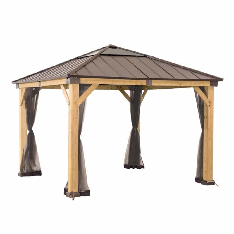 Universal Mosquito Netting For 9 × 9 Ft Wood Framed Gazebos