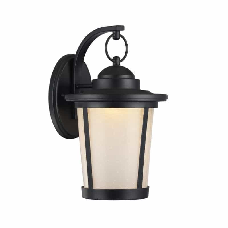 Abbington Transitional Led Textured Black Outdoor Wall Sconce 13" Tall