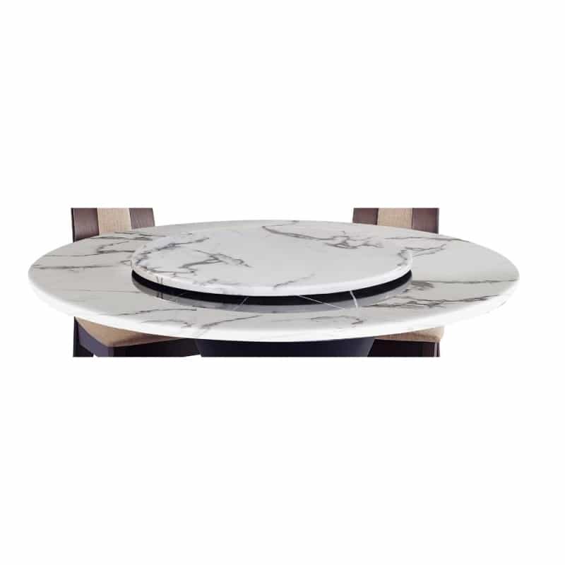 Marble Lazy Susan White With Gray Veins