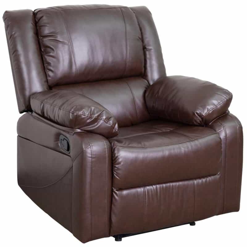 Brown Leathersoft Recliner