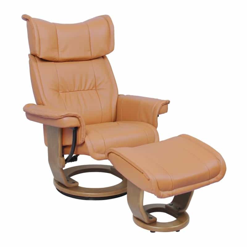 Scandinavian / European-Styled Recliner - Ottoman