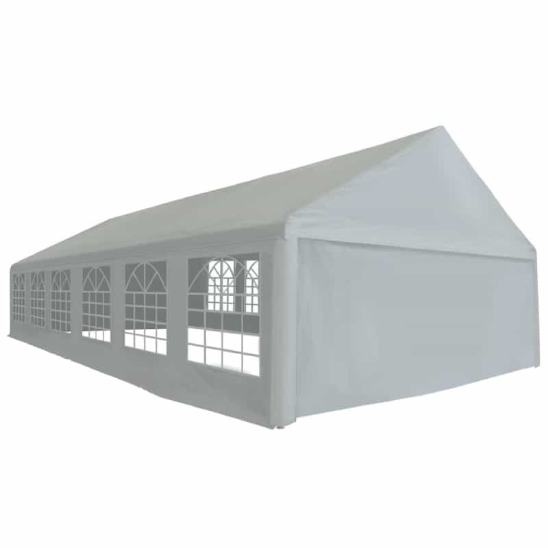 Party Tent Grey Polyethylene, Powder-Coated Steel Large