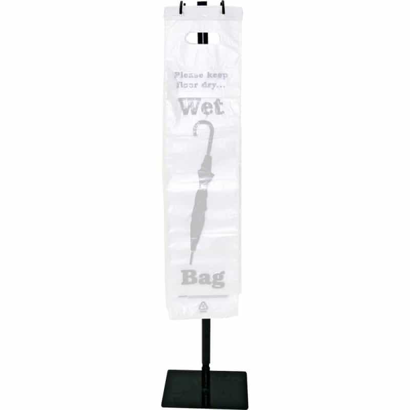 Tatco Portable Umbrella Bag Stand - 40" Height X 10" Width - Steel - Black