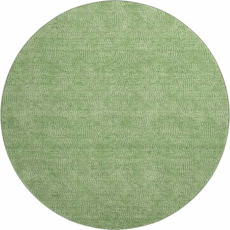Premium Machine Washable Mayfield Amf1057 Green 8' X 8' Round Rug