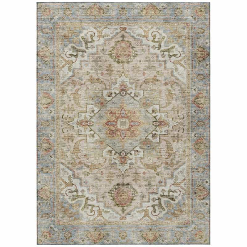 Machine Washable Indoor/Outdoor Chantille Acn2163 Beige 2'6" X 3'10" Rug