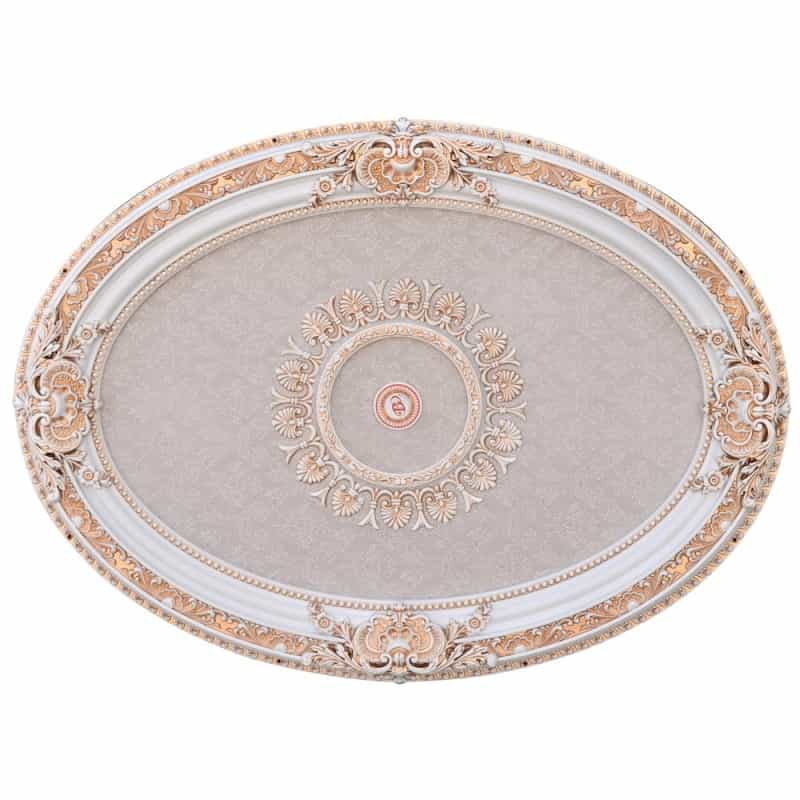 French Blanco Oval Chandelier Ceiling Medallion