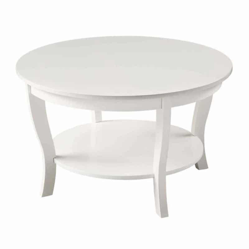 American Heritage Round Coffee Table With Shelf