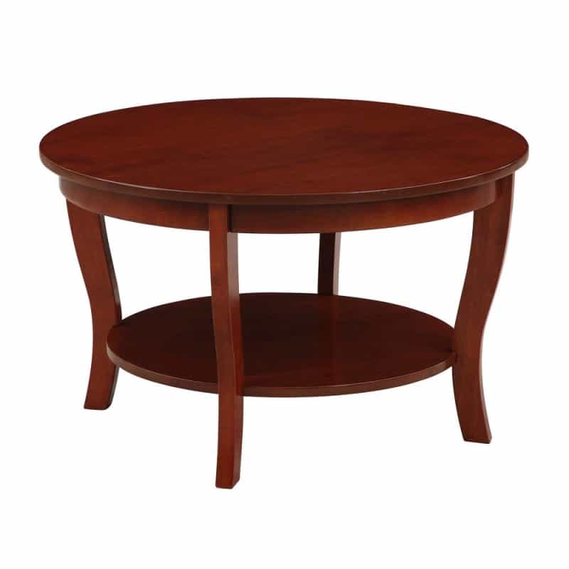 American Heritage Round Coffee Table With Shelf