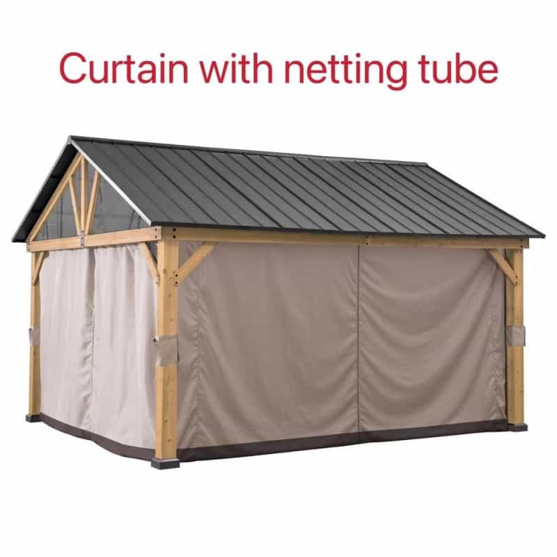 Sunjoy Universal Curtains For 13 Ft. × 15 Ft. Wood-Framed Gazebos