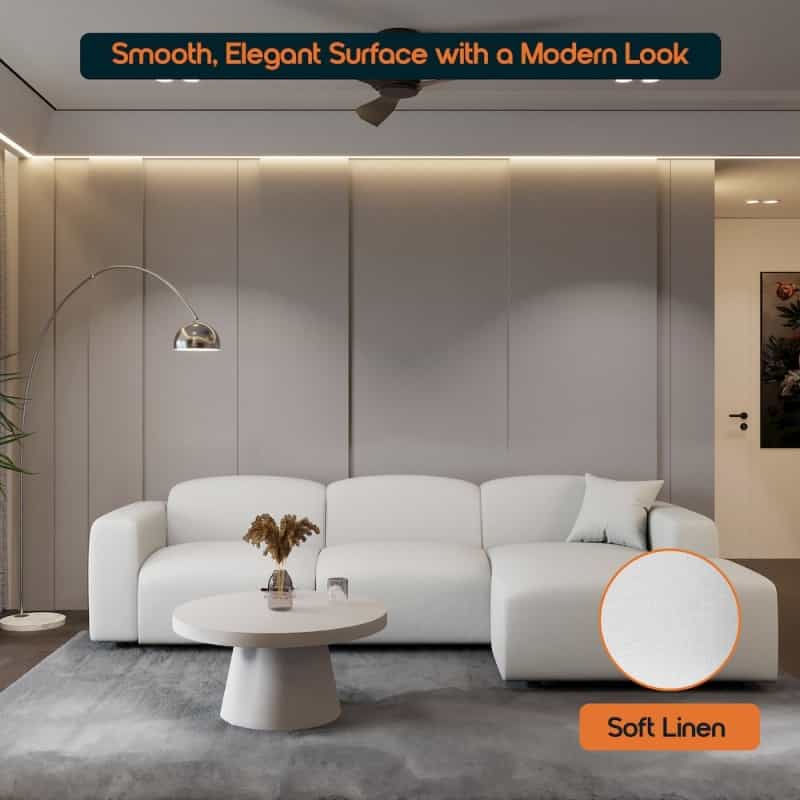 Whisper 4-Seater Conversation Set With A Chaise Lounge Chair In Beige