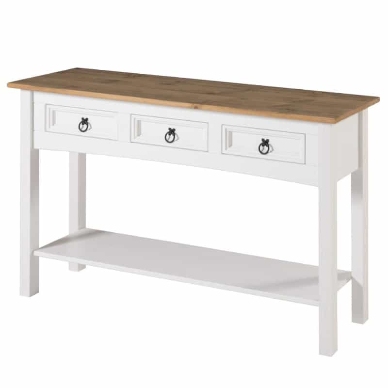 Model Cow933 Cottage Series Wood Hall Table In Corona Snow