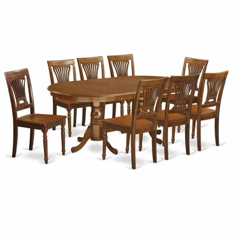 9 Pc Dining Room Set For 8-Dining Table And 8 Dining Chairs