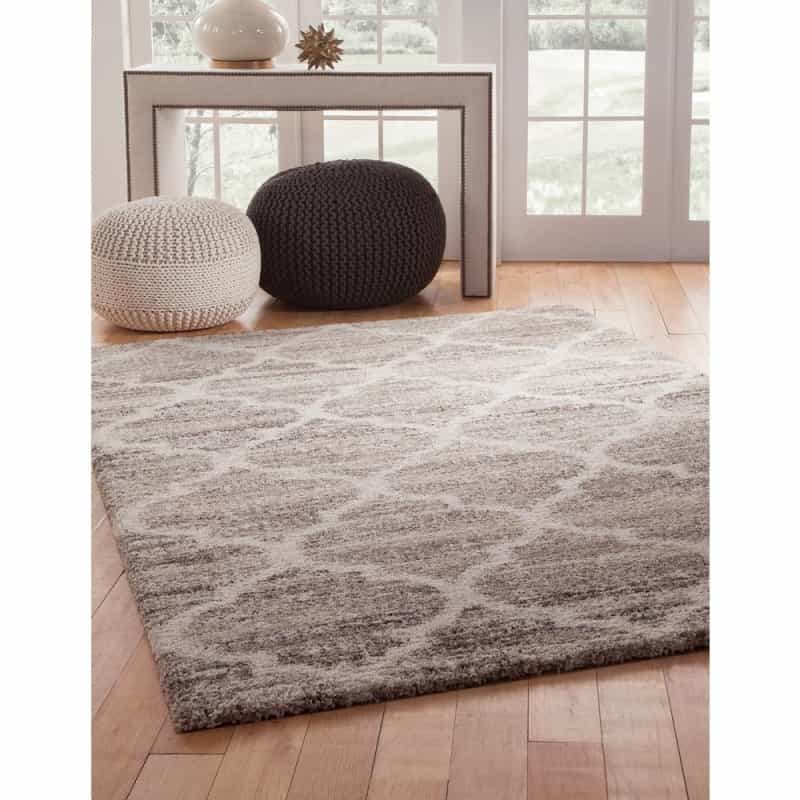 Granada Trellis Ivory/Tan/Brown Area Rug, 5'3" X 7'6"