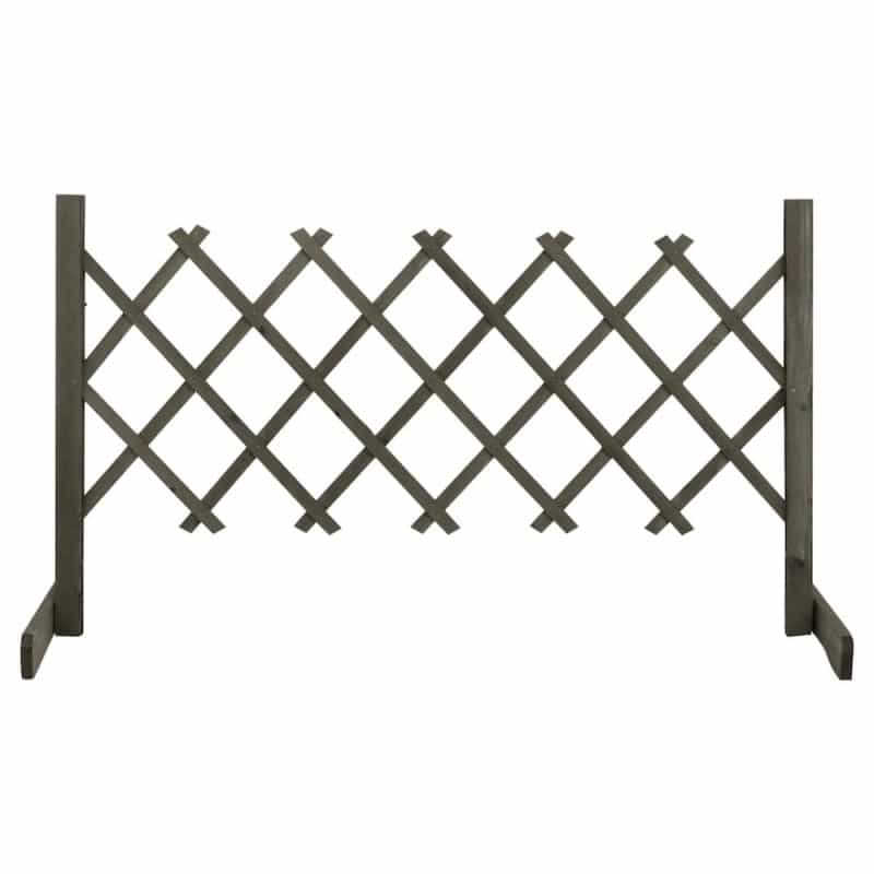 Vidaxl Garden Trellis Fence Gray 47.2"X23.6" Solid Firwood, 314823