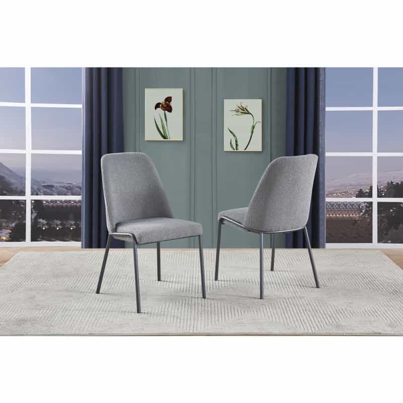 Dark Gray Polar Fleece Chairs (Set Of 2)
