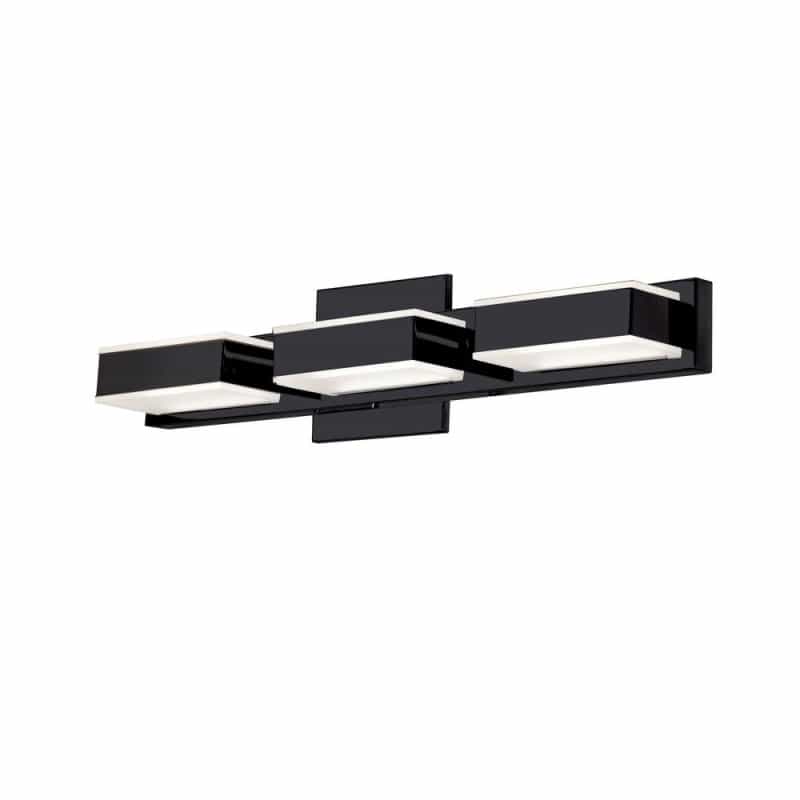 15W Led Wall Vanity, Matte Black Finish