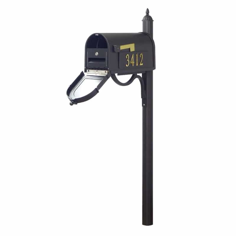 Berkshire Curbside Mailbox With Locking Insert And Richland Mailbox Post