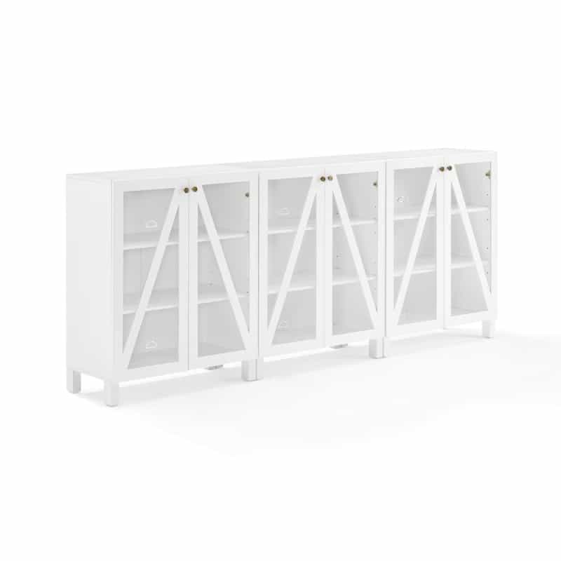 Cassai 3-Piece Media Sideboard Cabinet Set - 3 Storage Pantries