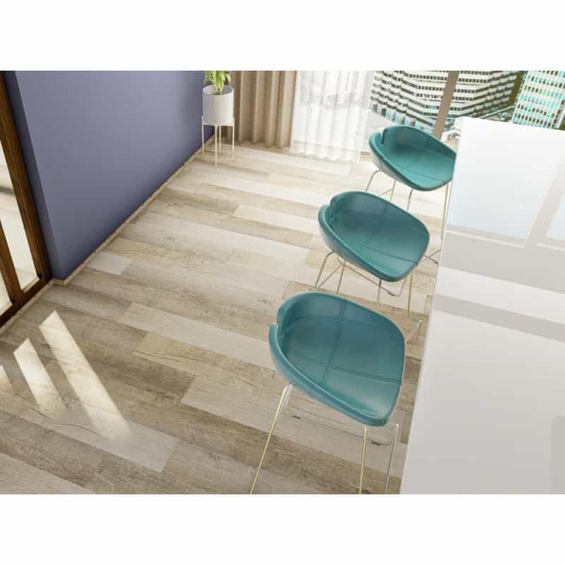 Eva Backing Spc Wood Flooring Planks, Surrey Beige 4Mm X 7" X 48" With 20Mil Wear Layer And I4f Click Locking, 30 Sq Ft /Case