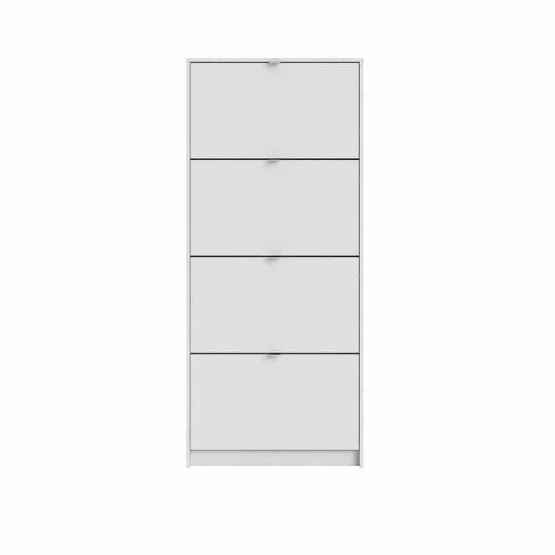 Bright 4 Drawer Shoe Cabinet, White