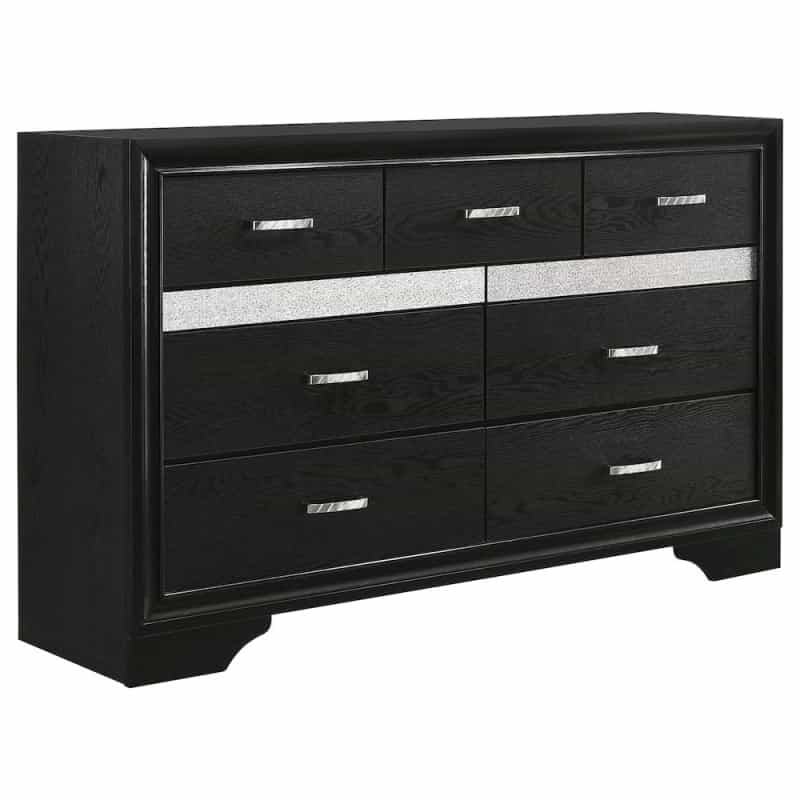 Miranda 7-Drawer Dresser Black