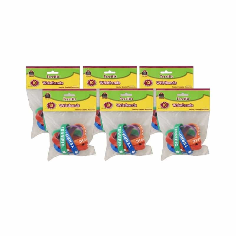 Terrific Wristbands, 10 Per Pack, 6 Packs
