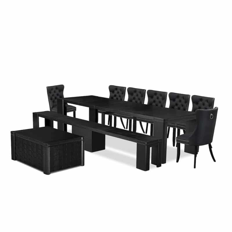 10-Piece Dining Room Table Set A Rectangular Kitchen Table With A Coffee Table