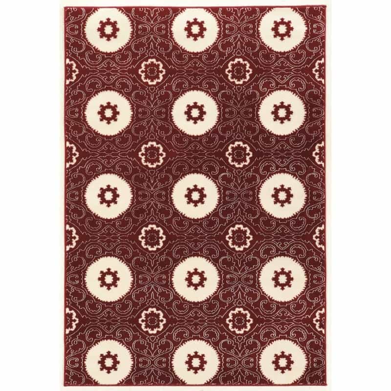 Prisma Karma Red & White 8X10.4, Rug