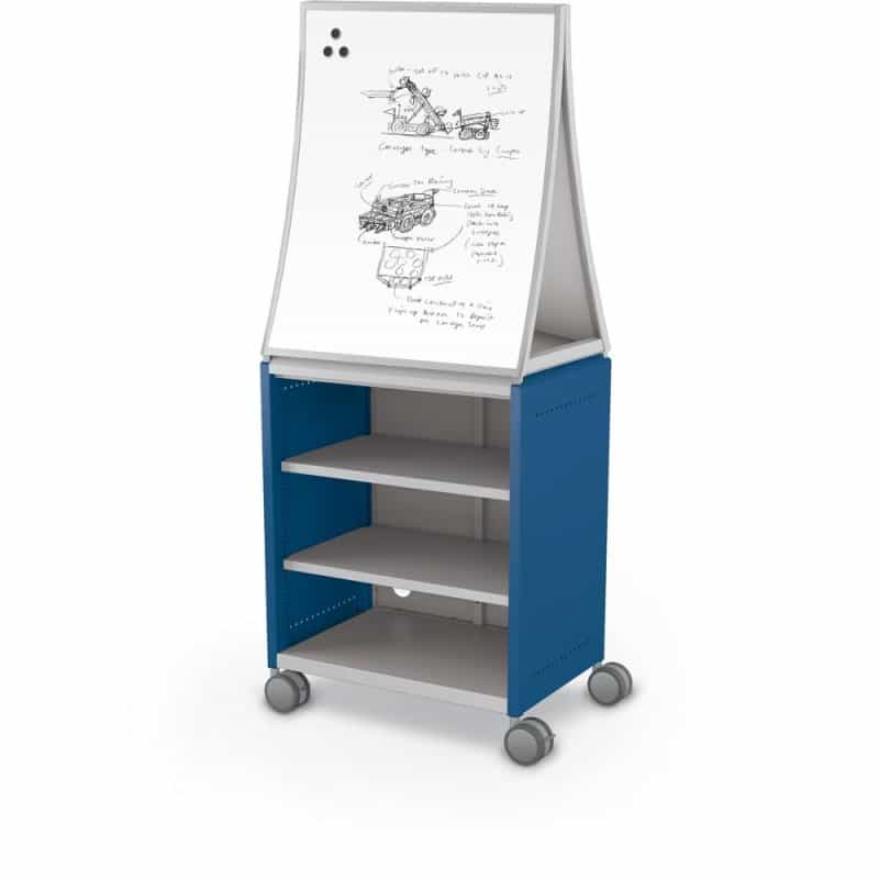 Compass Cabinet - Midi H2 -Shelves / Casters / Ogee Board - Navy