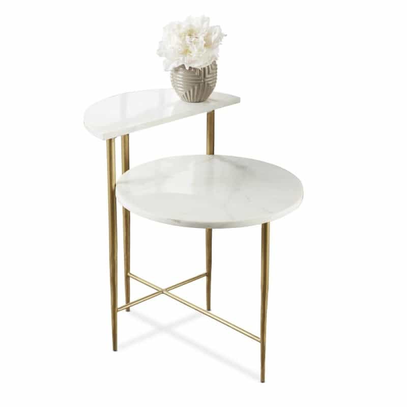 Patna White Marble Top Side