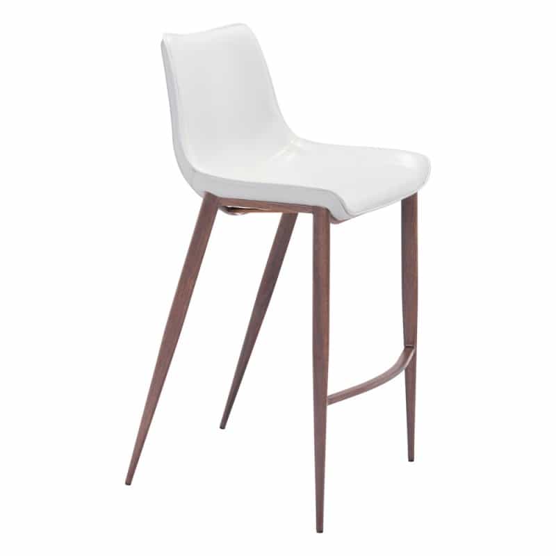 Magnus Barstool (Set Of 2) White & Walnut