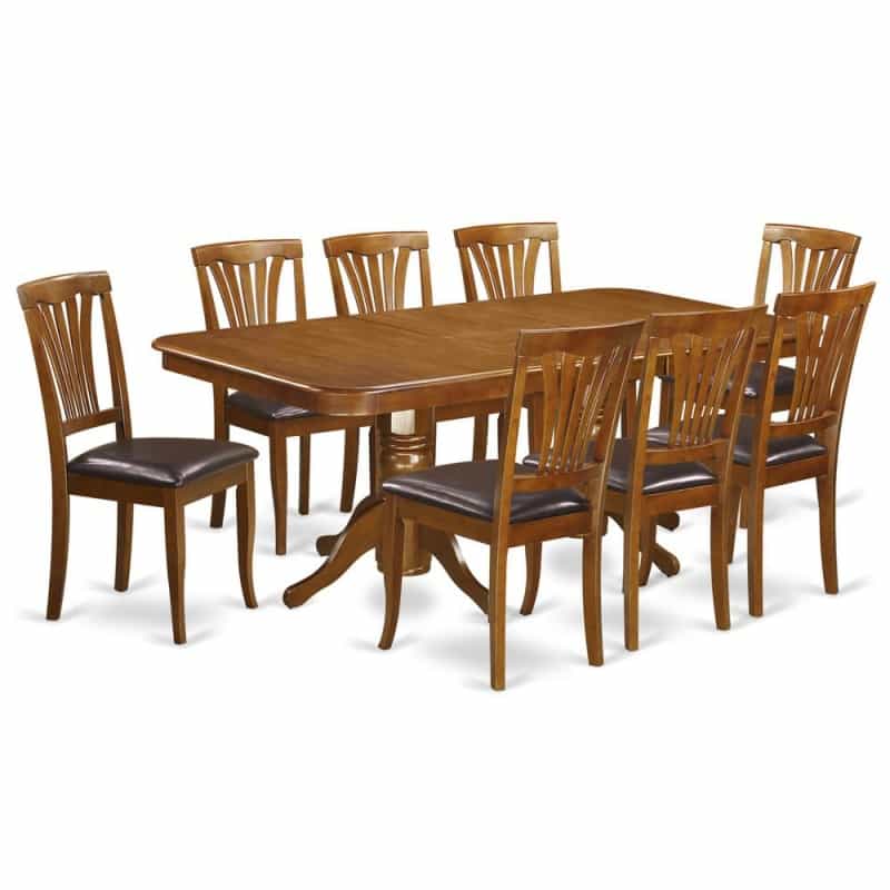 9 Pcformal Dining Room Set-Dining Table And 8 Dining Chairs