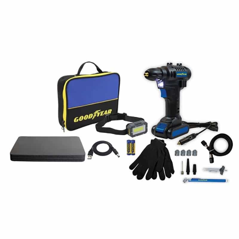 Rechargeable Tire Maintenance Kit Tire Inflator Portable Air Compressor 12v
