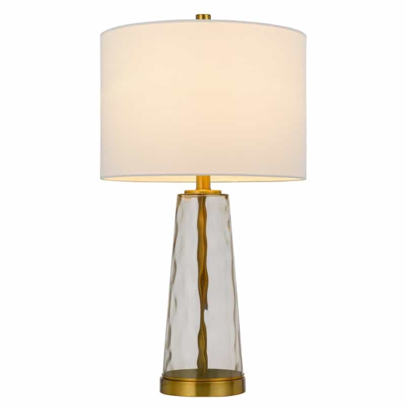 100W Heber Glass Table Lamp. Priced And Sold As Pairs