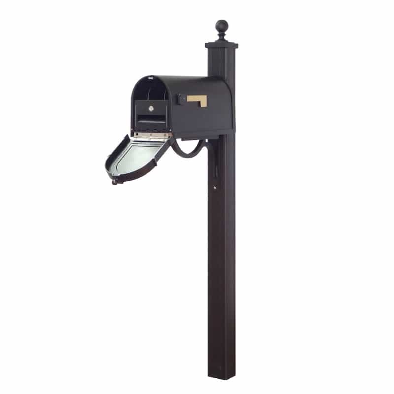 Berkshire Curbside Mailbox With Locking Insert And Springfield Mailbox Post