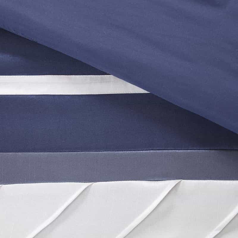 Blaire 7 Piece Comforter Set, Navy Color