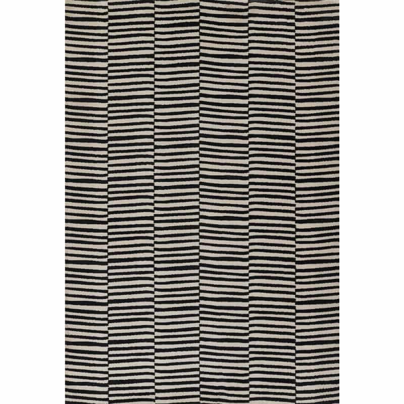 Contemporary Rectangle Area Rug, Black, 7'10" X 9'10"