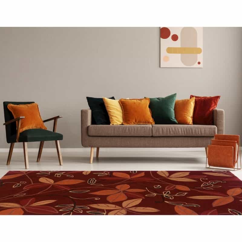 Trio Floating Garnet & Orange 8X10, Rug