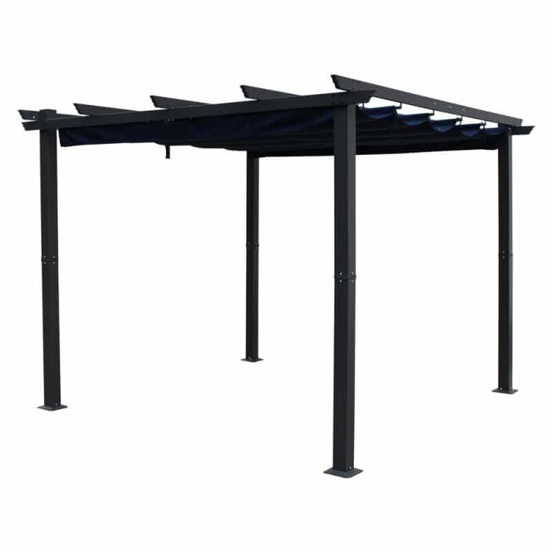 3 Meter Aluminum Framed Pergola, Navy