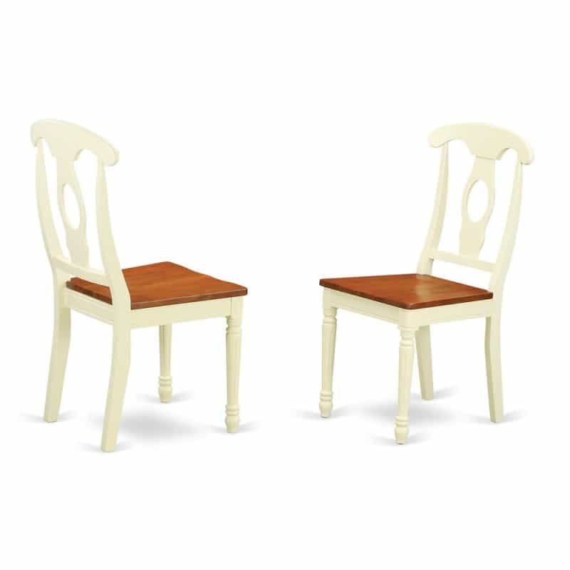Napoleon Styled Chair With Wood Seat, Set Of 2