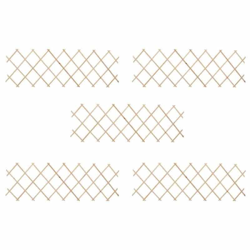 Vidaxl Trellis Fences 5 Pcs Firwood 70.9"X23.6