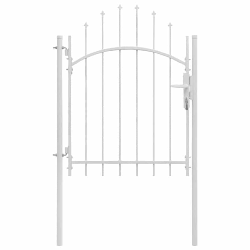 Vidaxl Garden Gate Steel 39.4"X78.7" White