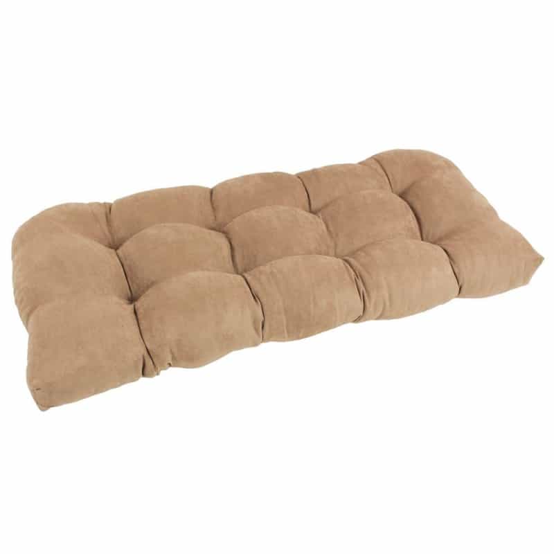 42-Inch By 19-Inch U-Shaped Micro Suede Polyester Tufted Settee/Bench Cushion