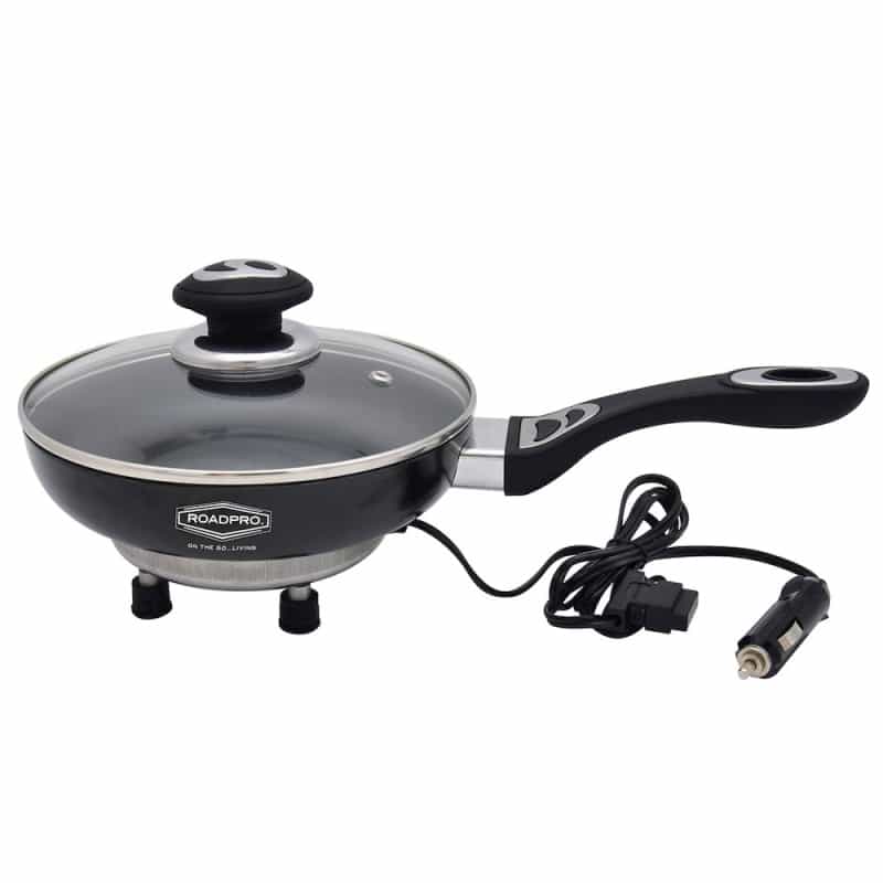 Portable Frying Pan Non-Stick Mobile 12 V Skillet Electric Nonstick Travel Pan