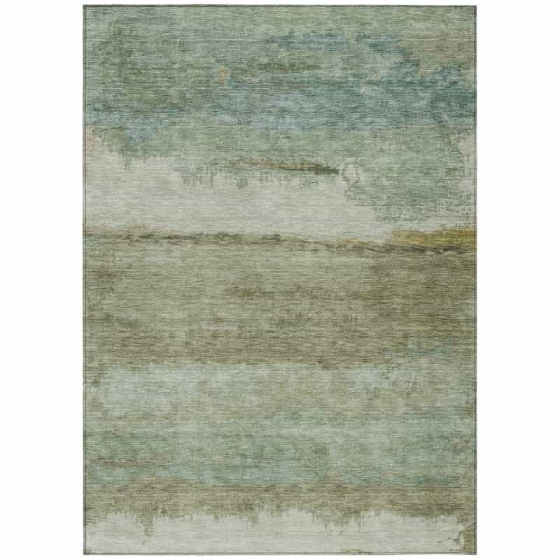 Machine Washable Indoor/Outdoor Chantille Acn2156 Green 2'6" X 3'10" Rug