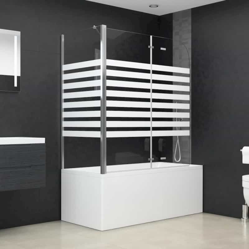 Vidaxl Bath Enclosure 47.2"X26.8"X51.2" Tempered Glass Stripe