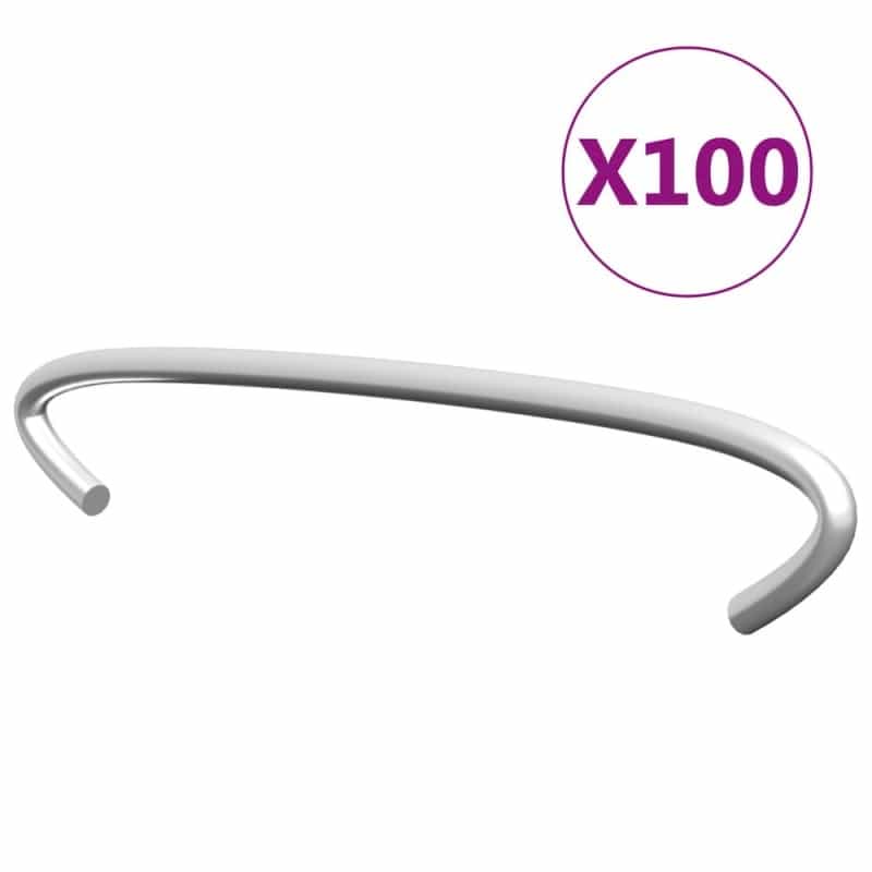 Vidaxl Gabion Hooks 100 Pcs Galvanized Steel 3.9", 145616