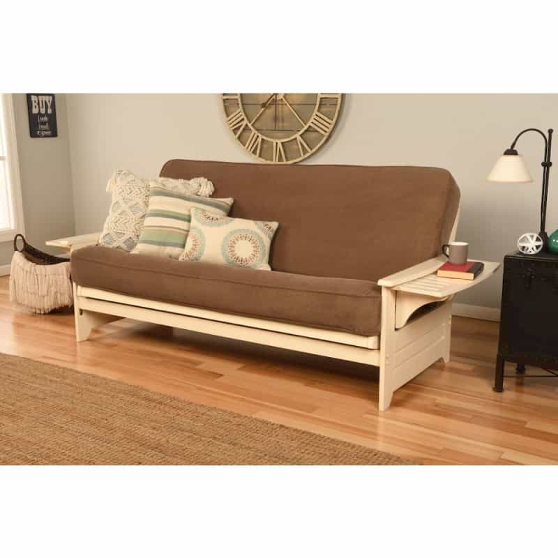 Phoenix Frame-Antique White Finish-Marmont Mocha Mattress