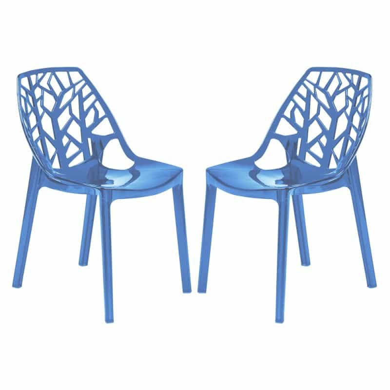 Cornelia Modern Spring Cut-Out Tree Design Stackable Dining Chair